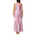 Pink Puakenikeni and Maile Lei Family Matching Tank Maxi Dress and Hawaiian Shirt Hawaiian Style Tribal Tapa Double Strand Lei