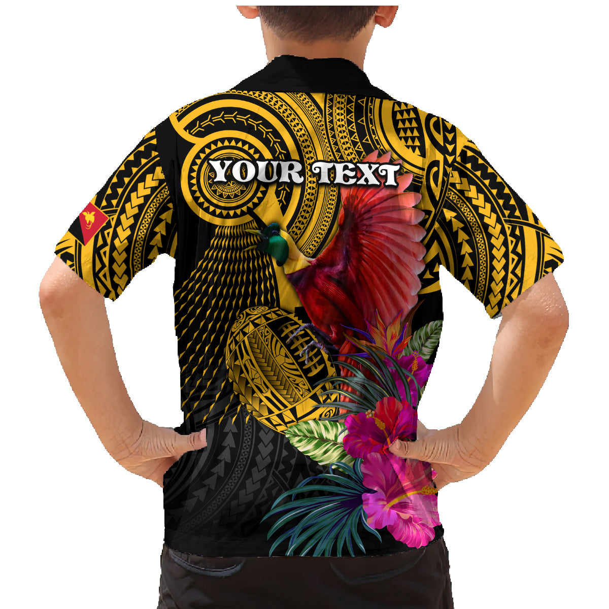 Personalised Papua New Guinea Rugby Family Matching Mermaid Dress and Hawaiian Shirt PNG Kumuls Champions Pacific Bowl LT9 - Polynesian Pride