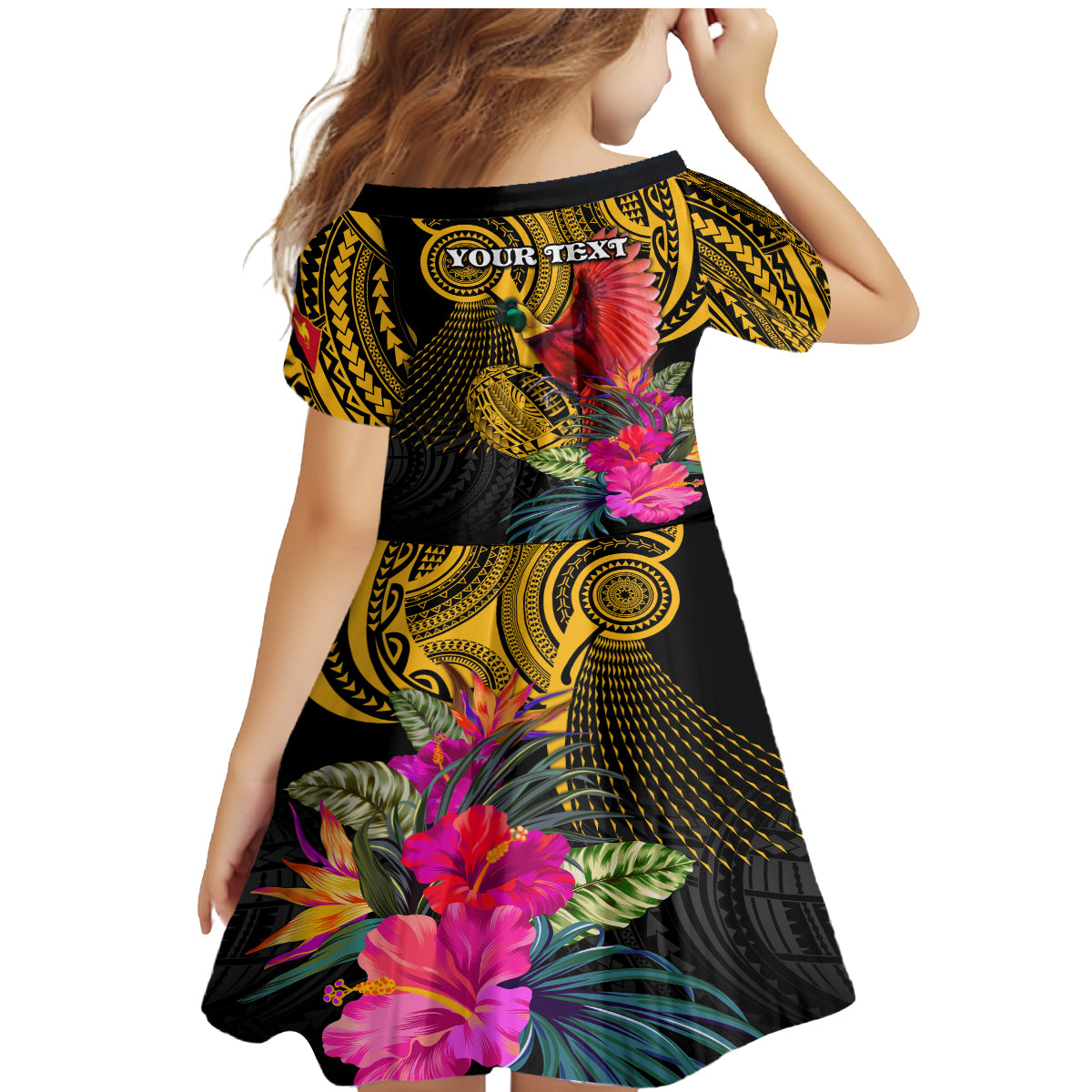 Personalised Papua New Guinea Rugby Family Matching Mermaid Dress and Hawaiian Shirt PNG Kumuls Champions Pacific Bowl LT9 - Polynesian Pride