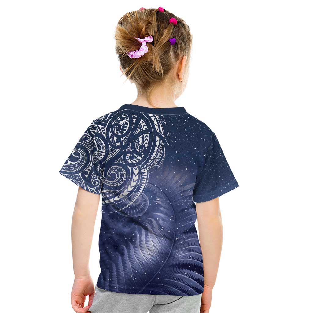 New Zealand Galaxy Fern Kid T Shirt