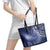 New Zealand Galaxy Fern Leather Tote Bag