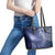 New Zealand Galaxy Fern Leather Tote Bag