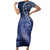 New Zealand Galaxy Fern Short Sleeve Bodycon Dress