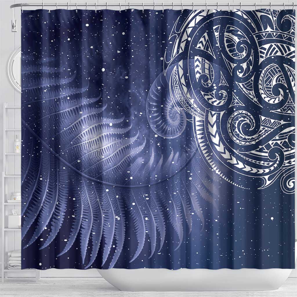 New Zealand Galaxy Fern Shower Curtain