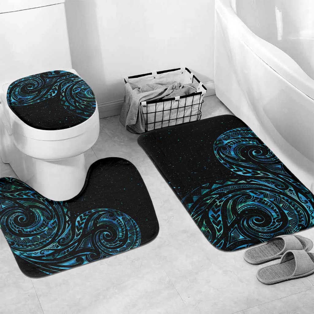 New Zealand Matariki Bathroom Set Galaxy Maori Tribal Tattoo - Polynesian Pride