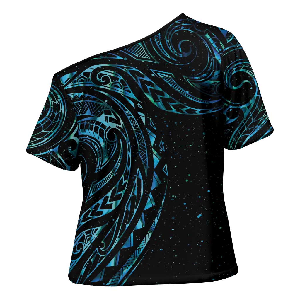 New Zealand Matariki Cross Shoulder Shirt Galaxy Maori Tribal Tattoo - Polynesian Pride