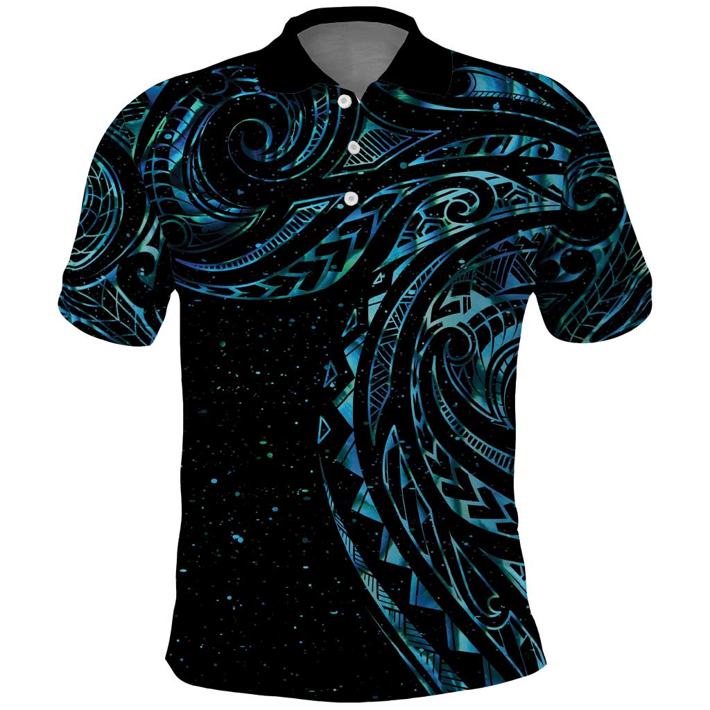 New Zealand Tribal Tattoo Polo Shirt With Matariki Art LT9 Galaxy - Polynesian Pride