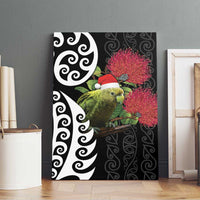 New Zealand Kakapo Christmas Canvas Wall Art Meri Kirihimete Pohutukawa Flowers LT9 - Polynesian Pride