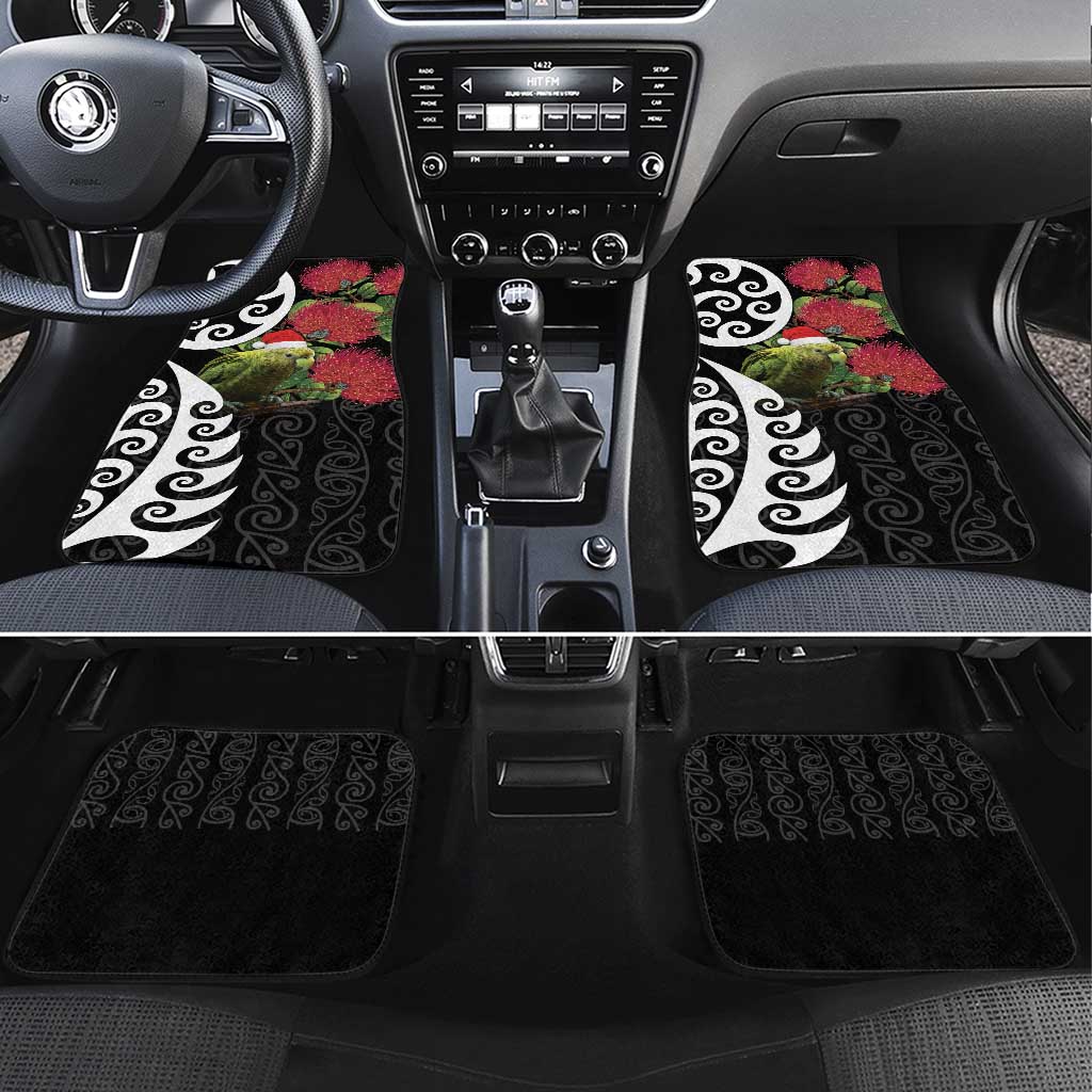 New Zealand Kakapo Christmas Car Mats Meri Kirihimete Pohutukawa Flowers