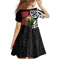 New Zealand Kakapo Christmas Family Matching Mermaid Dress and Hawaiian Shirt Meri Kirihimete Pohutukawa Flowers LT9 - Polynesian Pride