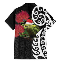 New Zealand Kakapo Christmas Family Matching Mermaid Dress and Hawaiian Shirt Meri Kirihimete Pohutukawa Flowers LT9 - Polynesian Pride
