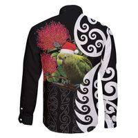 New Zealand Kakapo Christmas Family Matching Mermaid Dress and Hawaiian Shirt Meri Kirihimete Pohutukawa Flowers LT9 - Polynesian Pride