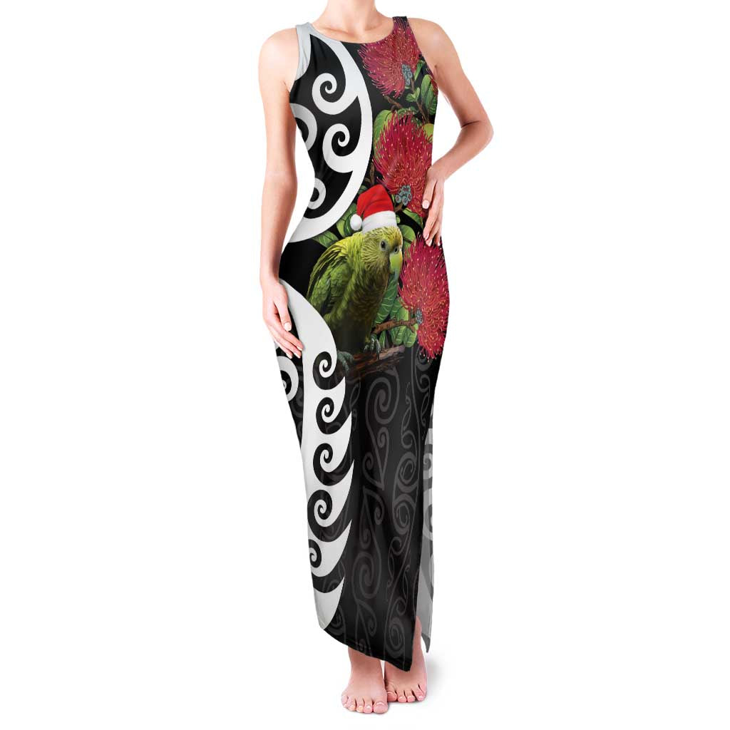 New Zealand Kakapo Christmas Family Matching Tank Maxi Dress and Hawaiian Shirt Meri Kirihimete Pohutukawa Flowers
