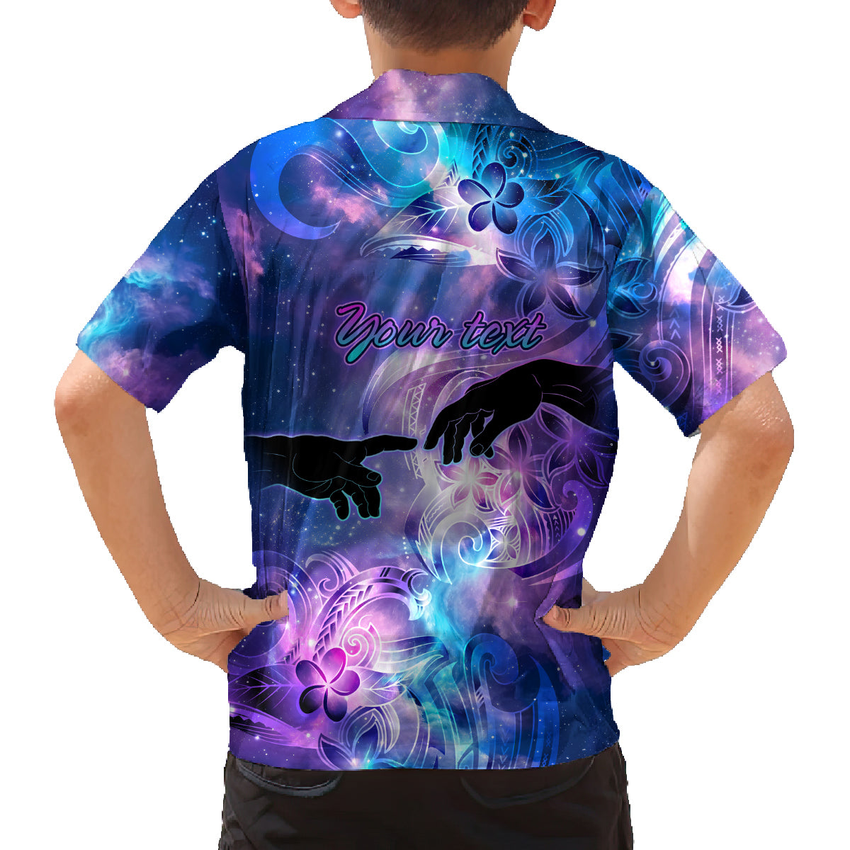 I Love You In Every Universe Personalised Family Matching Long Sleeve Bodycon Dress and Hawaiian Shirt Polynesian Pattern Galaxy Style LT9 - Polynesian Pride