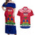 Haiti Independence Day Couples Matching Off Shoulder Maxi Dress and Hawaiian Shirt Libete Egalite Fratenite Ayiti 1804 With Polynesian Pattern LT9 Red - Polynesian Pride