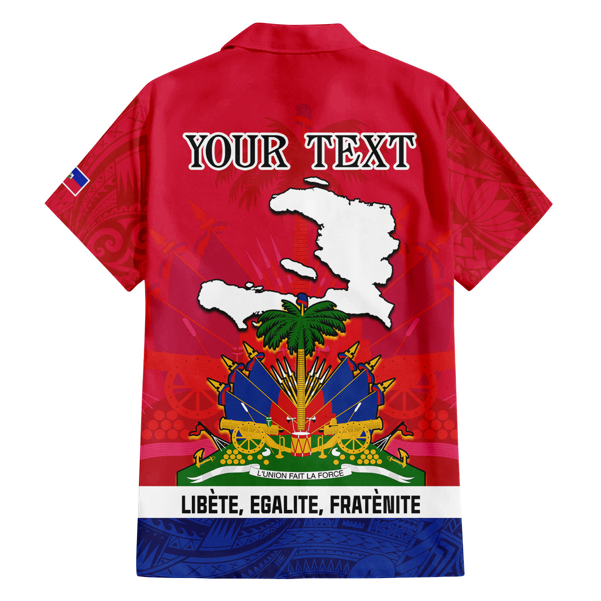 Haiti Independence Day Family Matching Off Shoulder Maxi Dress and Hawaiian Shirt Libete Egalite Fratenite Ayiti 1804 With Polynesian Pattern LT9 - Polynesian Pride