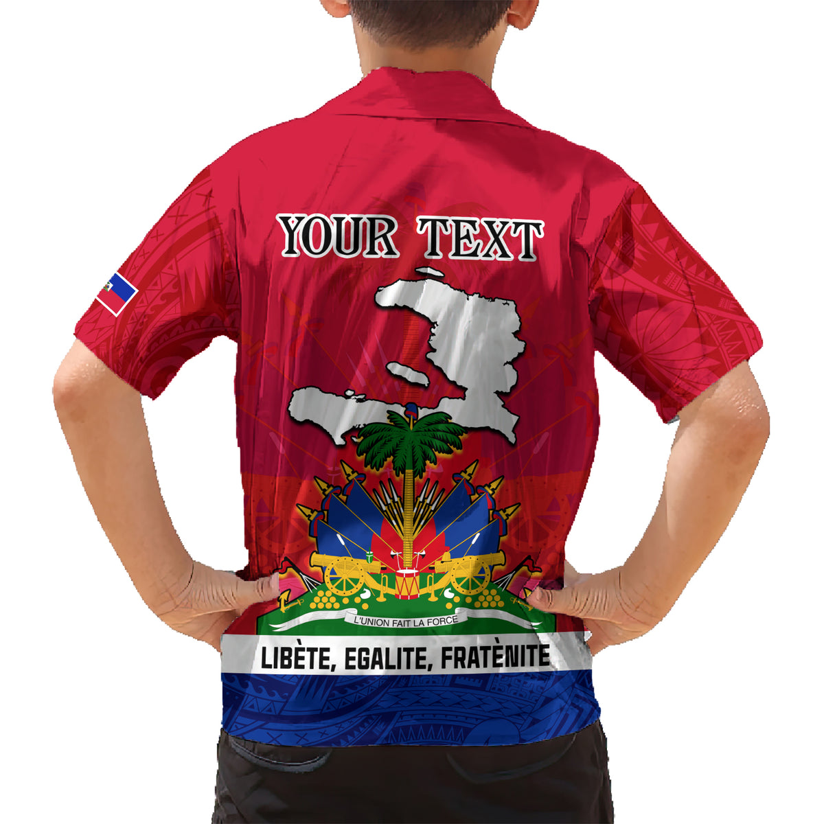Haiti Independence Day Family Matching Short Sleeve Bodycon Dress and Hawaiian Shirt Libete Egalite Fratenite Ayiti 1804 With Polynesian Pattern LT9 - Polynesian Pride
