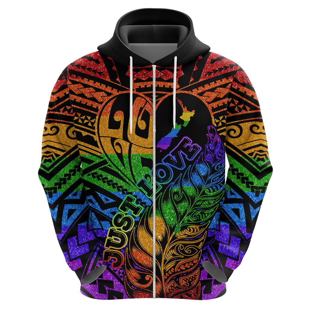 New Zealand LGBT Fern Heart Zip Hoodie Dont judge What You Dont Understand LT9 - Polynesian Pride