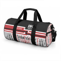 Personalised Toitu Te Tiriti Aotearoa 1840 Duffle Bag Red Kowhaiwhai Puhoro