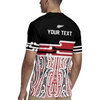 Personalised Toitu Te Tiriti Aotearoa 1840 Rugby Jersey Red Kowhaiwhai Puhoro - Polynesian Pride