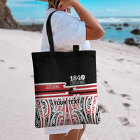 Personalised Toitu Te Tiriti Aotearoa 1840 Tote Bag Red Kowhaiwhai Puhoro - Polynesian Pride