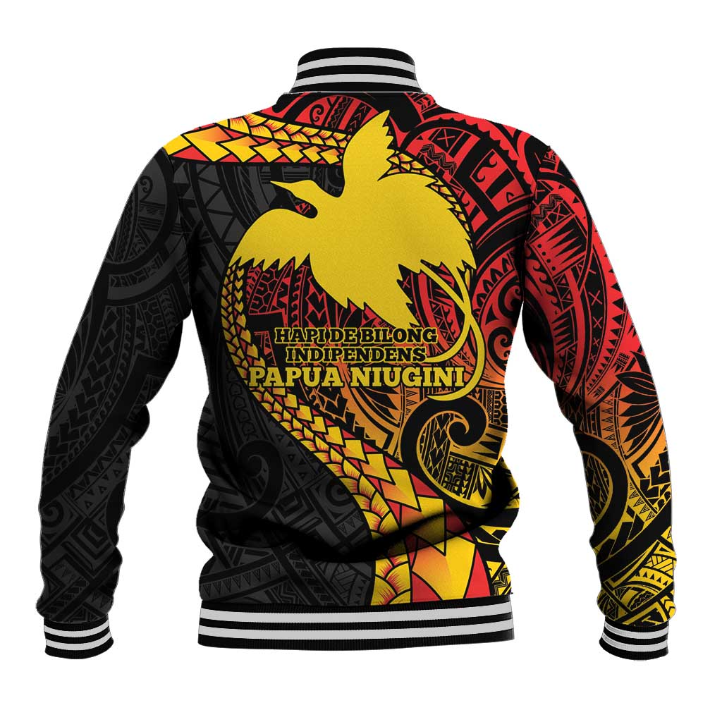 Papua New Guinea Tribal Tattoo Baseball Jacket 50th Independence Anniversary