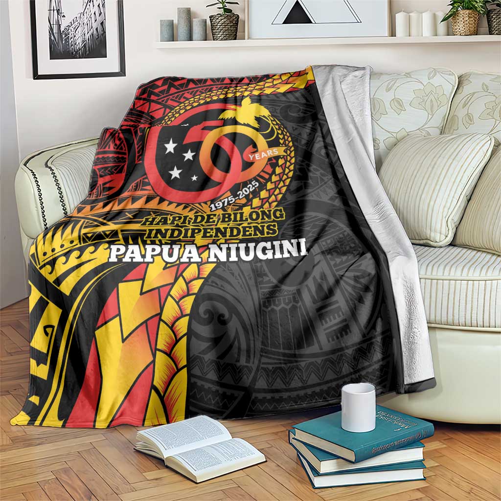 Papua New Guinea Tribal Tattoo Blanket 50th Independence Anniversary