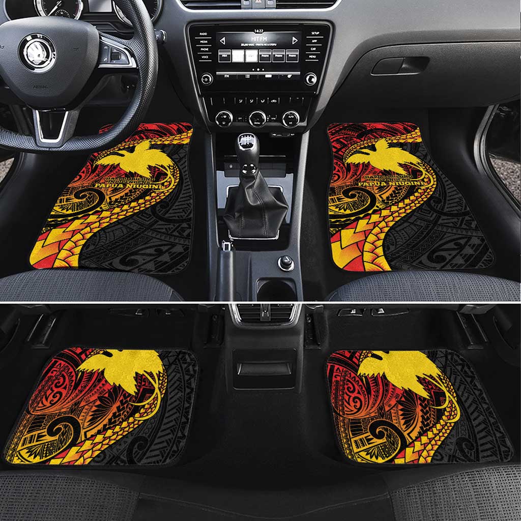 Papua New Guinea Tribal Tattoo Car Mats 50th Independence Anniversary