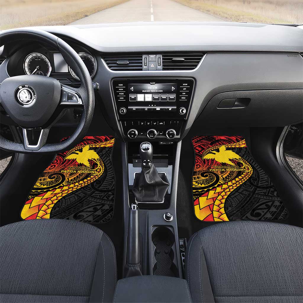 Papua New Guinea Tribal Tattoo Car Mats 50th Independence Anniversary