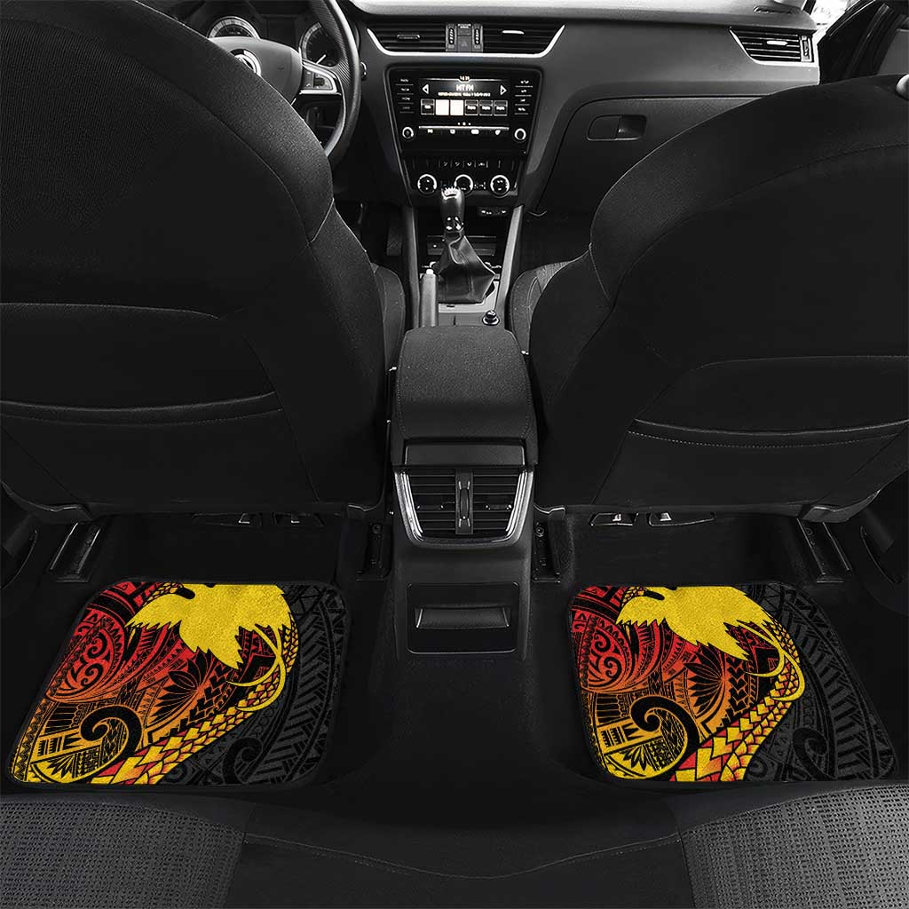 Papua New Guinea Tribal Tattoo Car Mats 50th Independence Anniversary