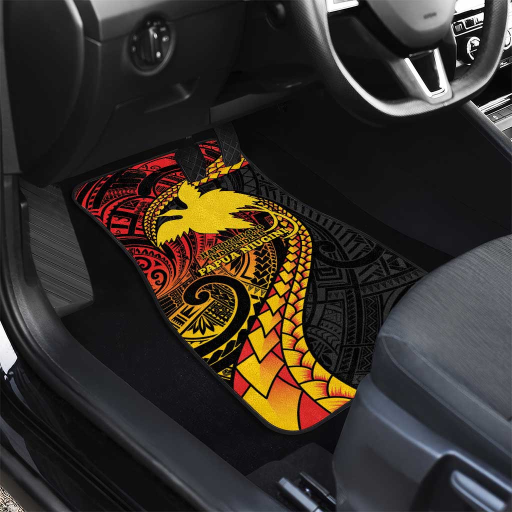 Papua New Guinea Tribal Tattoo Car Mats 50th Independence Anniversary