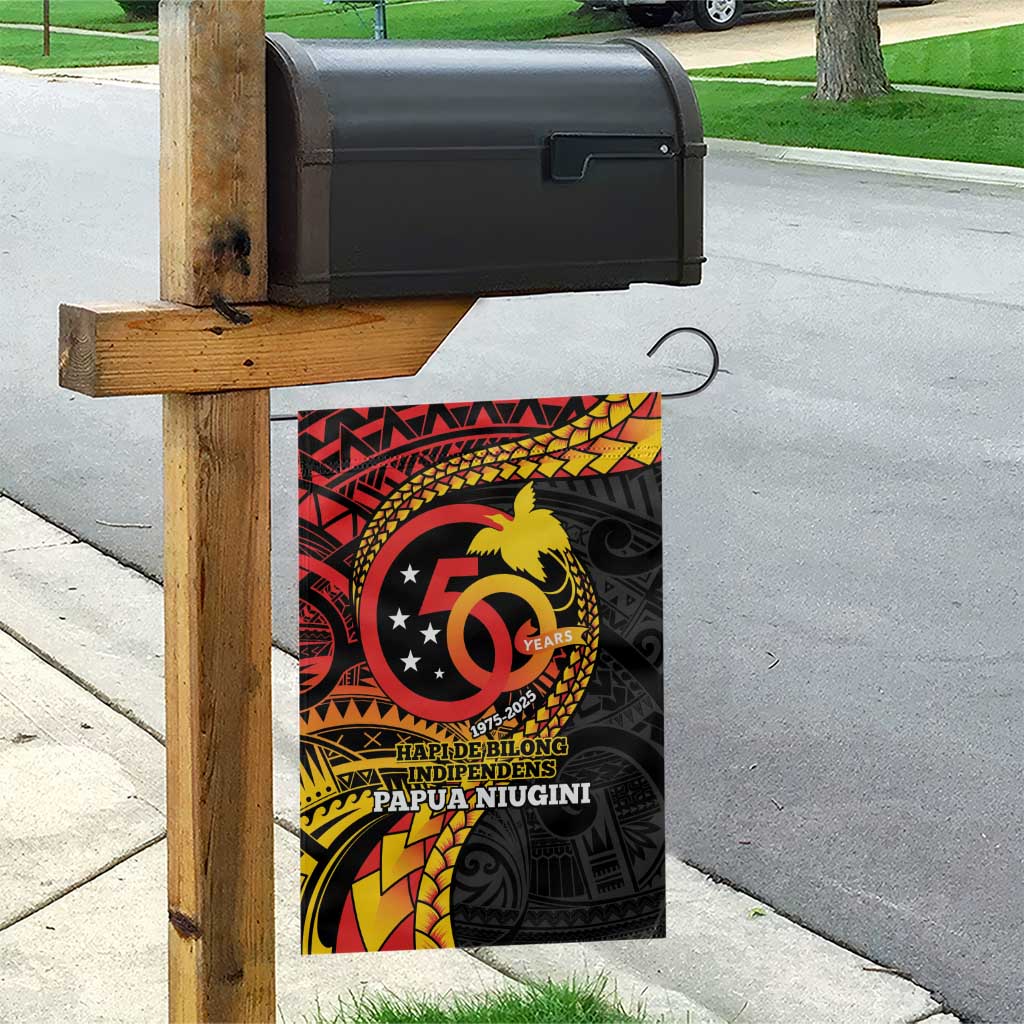Papua New Guinea Tribal Tattoo Garden Flag 50th Independence Anniversary