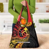 Papua New Guinea Tribal Tattoo Grocery Bag 50th Independence Anniversary