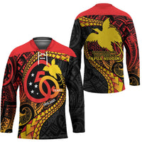 Papua New Guinea Tribal Tattoo Hockey Jersey 50th Independence Anniversary - Polynesian Pride