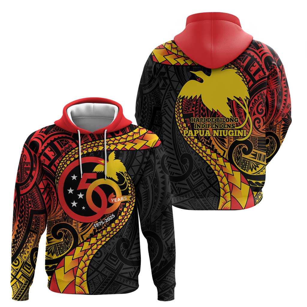Papua New Guinea Tribal Tattoo Hoodie 50th Independence Anniversary