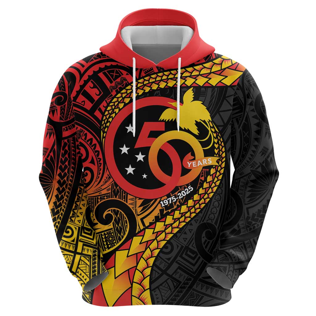 Papua New Guinea Tribal Tattoo Hoodie 50th Independence Anniversary