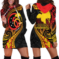 Papua New Guinea Tribal Tattoo Hoodie Dress 50th Independence Anniversary
