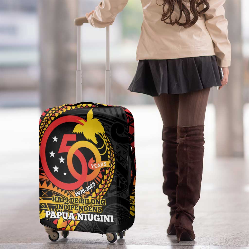 Papua New Guinea Tribal Tattoo Luggage Cover 50th Independence Anniversary