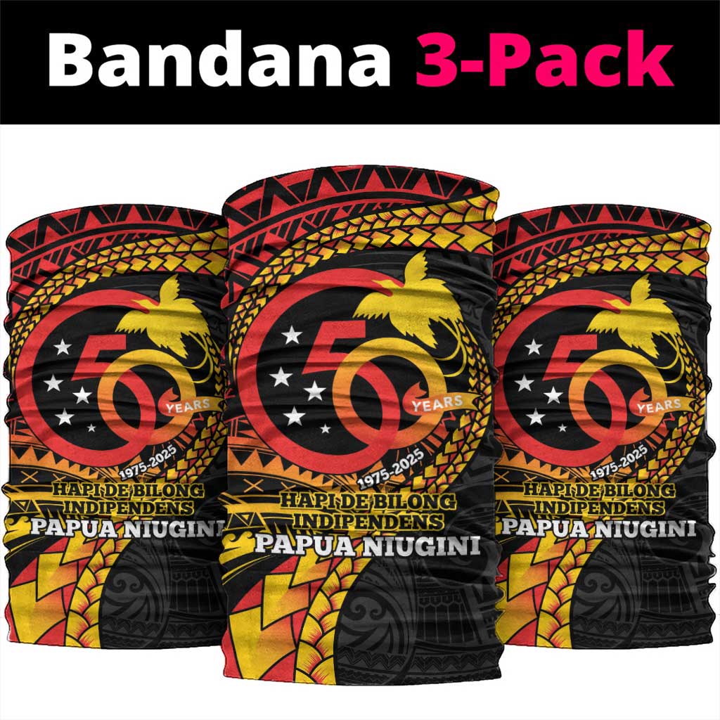 Papua New Guinea Tribal Tattoo Neck Gaiter 50th Independence Anniversary - Polynesian Pride