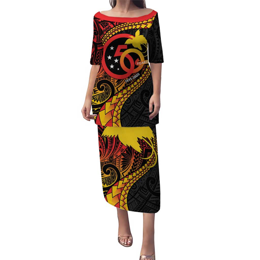 Papua New Guinea Tribal Tattoo Puletasi 50th Independence Anniversary