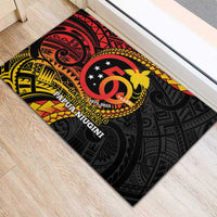 Papua New Guinea Tribal Tattoo Rubber Doormat 50th Independence Anniversary