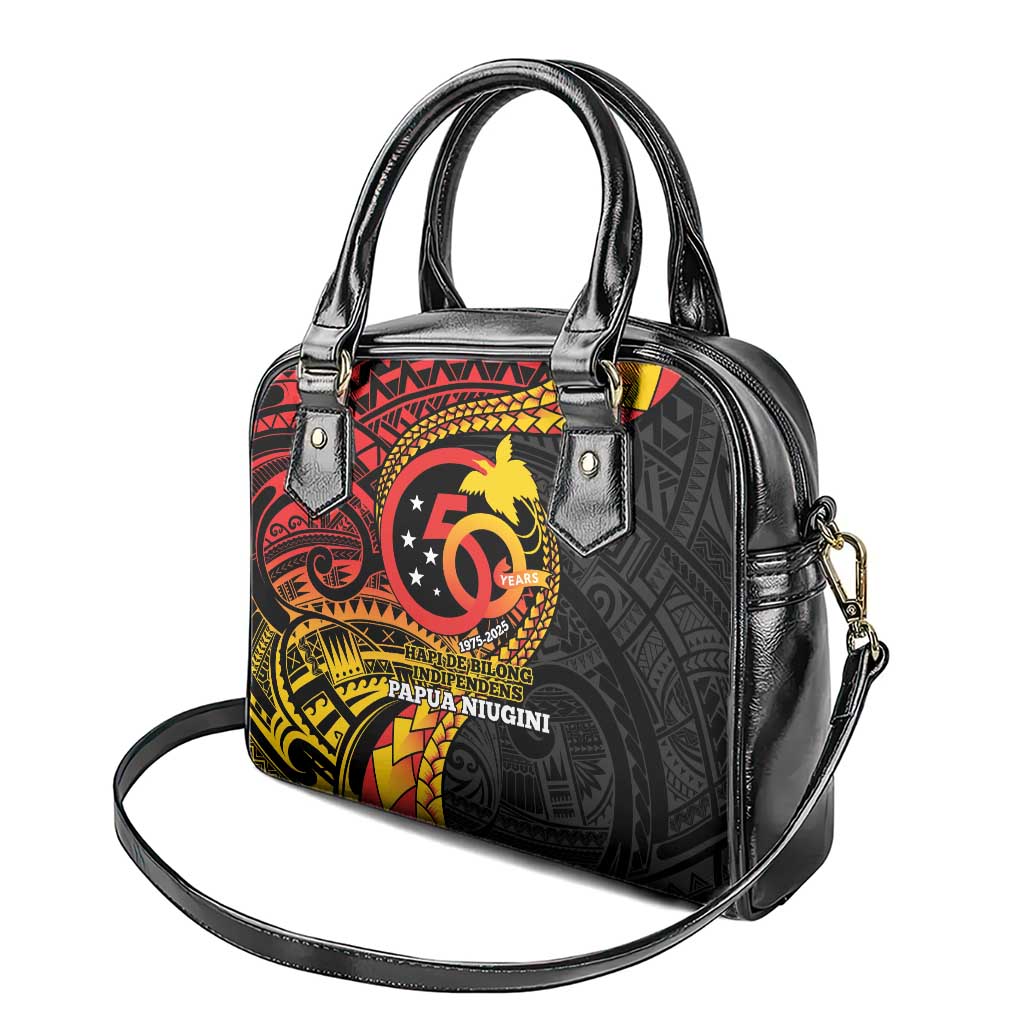 Papua New Guinea Tribal Tattoo Shoulder Handbag 50th Independence Anniversary