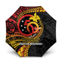Papua New Guinea Tribal Tattoo Umbrella 50th Independence Anniversary - Polynesian Pride