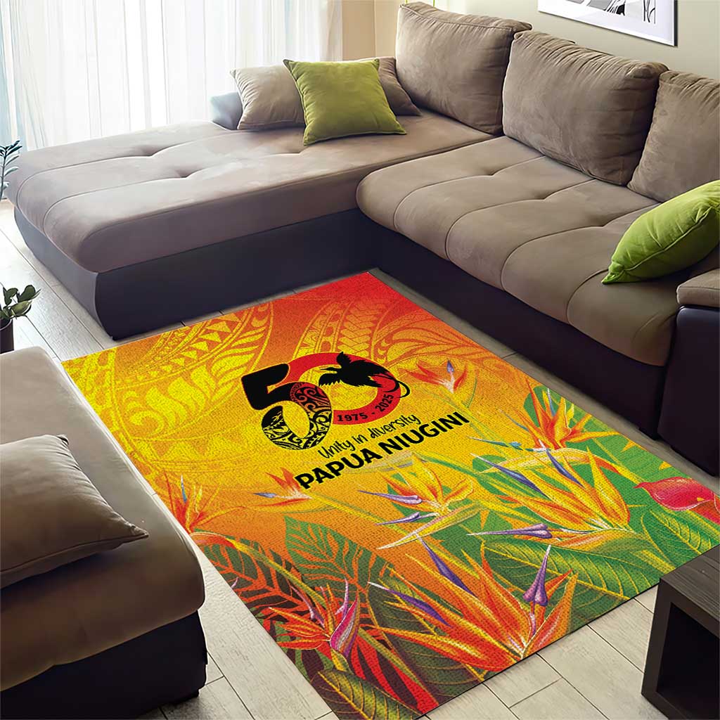 Papua New Guinea Unity in Diversity Area Rug 50th Indipendens Papua Niugini