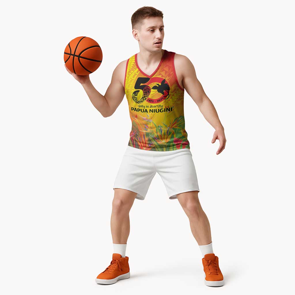 Papua New Guinea Unity in Diversity Basketball Jersey 50th Indipendens Papua Niugini - Polynesian Pride