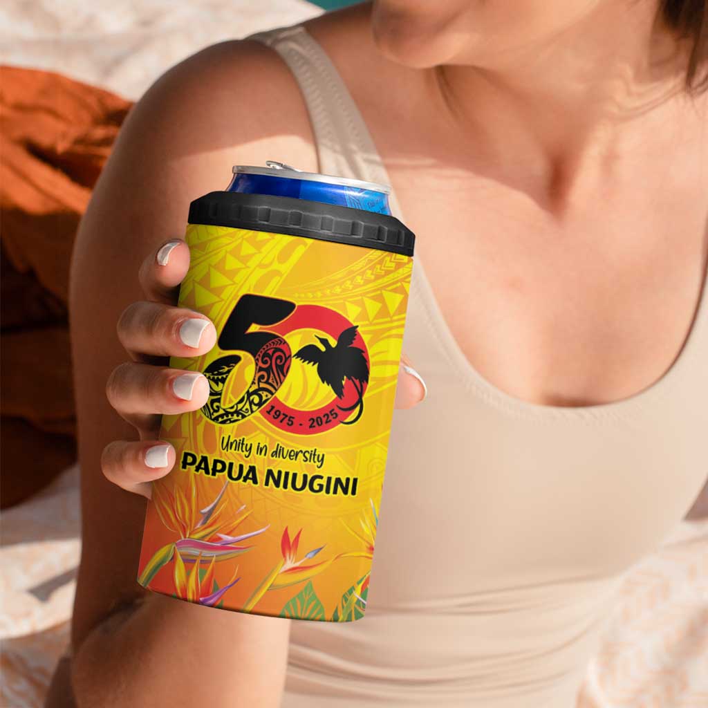 Papua New Guinea Unity in Diversity 4 in 1 Can Cooler Tumbler 50th Indipendens Papua Niugini