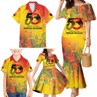 Papua New Guinea Unity in Diversity Family Matching Mermaid Dress and Hawaiian Shirt 50th Indipendens Papua Niugini