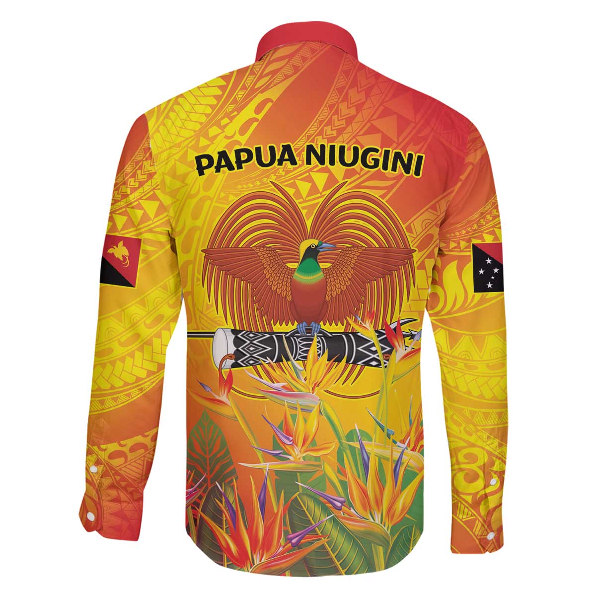 Papua New Guinea Unity in Diversity Family Matching Off The Shoulder Long Sleeve Dress and Hawaiian Shirt 50th Indipendens Papua Niugini