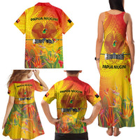 Papua New Guinea Unity in Diversity Family Matching Tank Maxi Dress and Hawaiian Shirt 50th Indipendens Papua Niugini