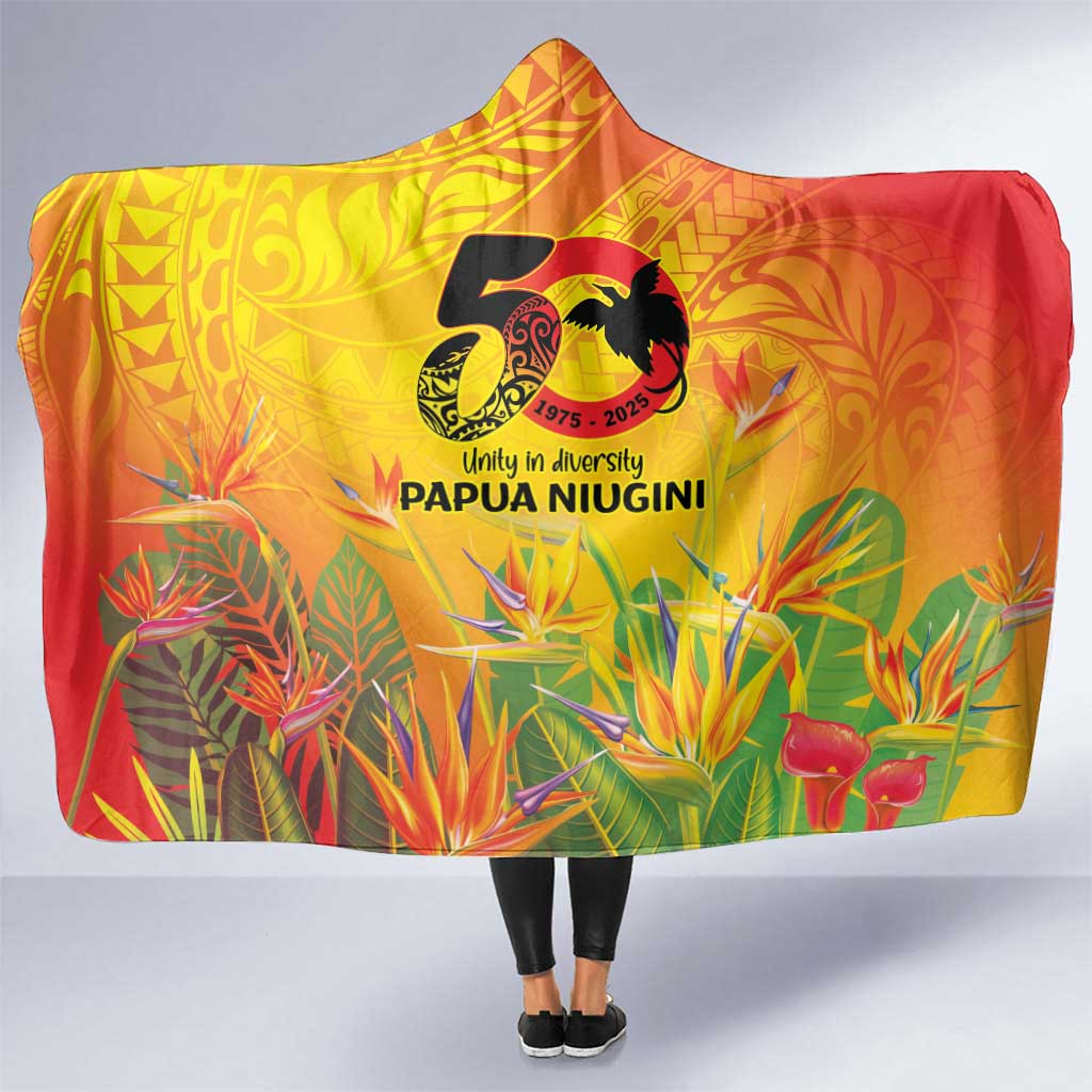 Papua New Guinea Unity in Diversity Hooded Blanket 50th Indipendens Papua Niugini